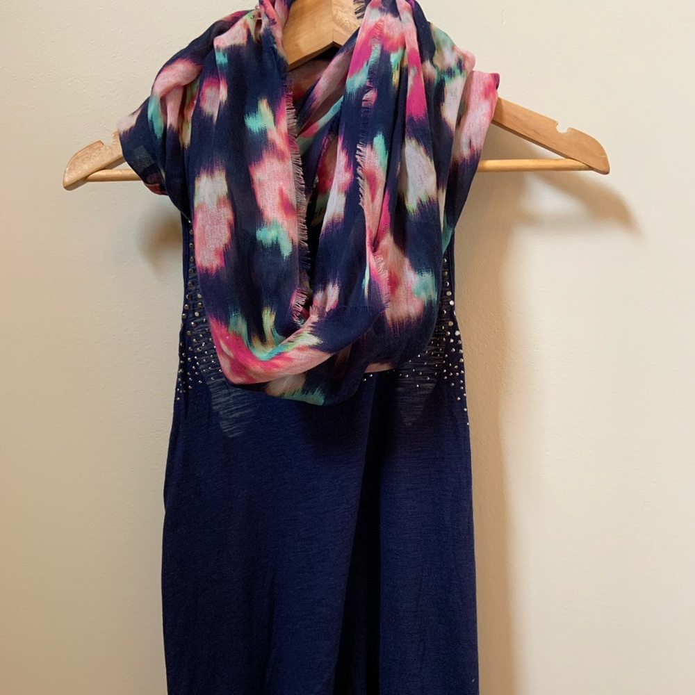 Navy Blue Racerback Tank Top